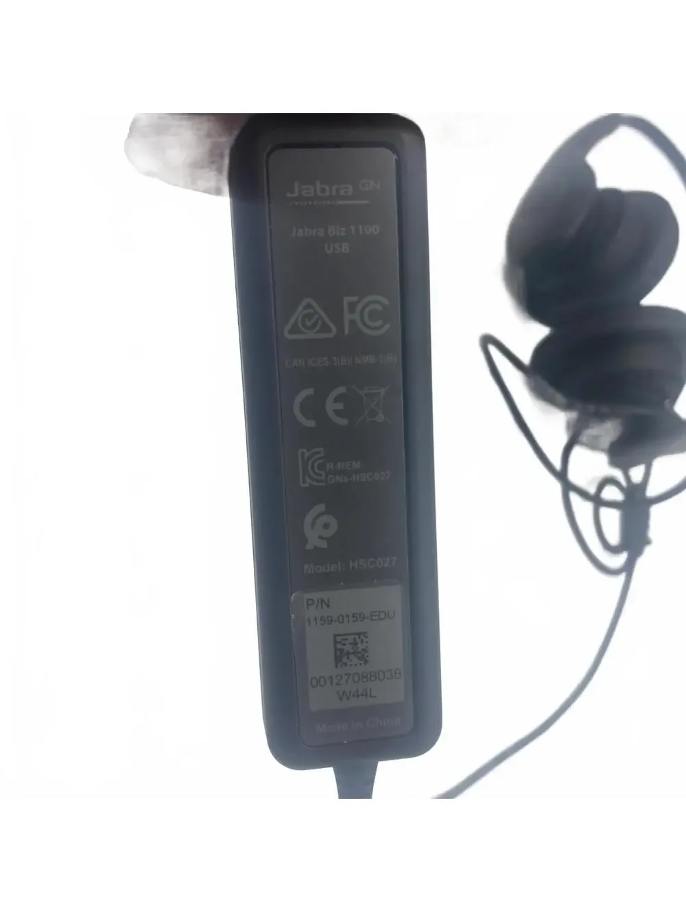 Jabra BiZ 1100 Duo USB OVER-The-Head PC Headset 1159-0159-EDU HSC027 used